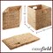 Casafield 12" x 12" Water Hyacinth Storage Baskets, Collapsible Cube Organizers, Woven Bins for Bathroom, Bedroom, Laundry, Pantry, Shelves